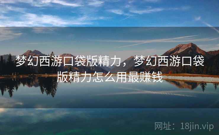 梦幻西游口袋版精力，梦幻西游口袋版精力怎么用最赚钱