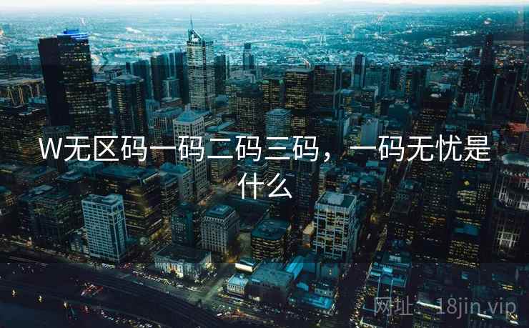 W无区码一码二码三码，一码无忧是什么