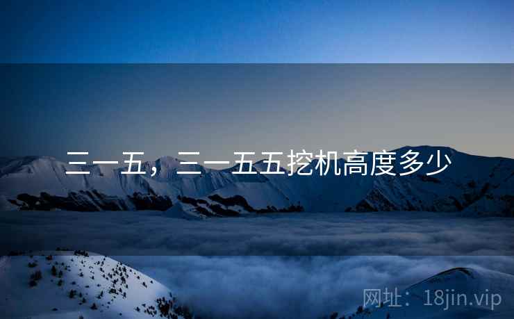 三一五,三一五五挖机高度多少 三一五,三一五五挖机高度多少